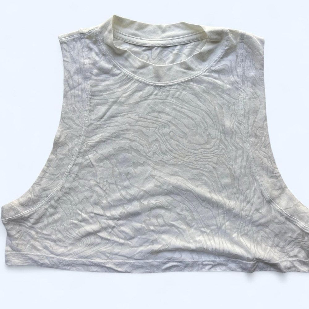 Lululemon mesh high neck cropped tank